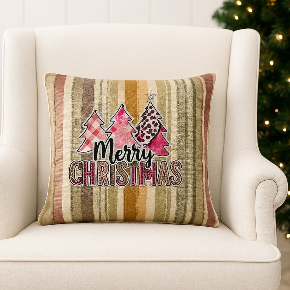 Luxury Christmas Accent Cushion | Whimsical Festive Gift for Home and Family